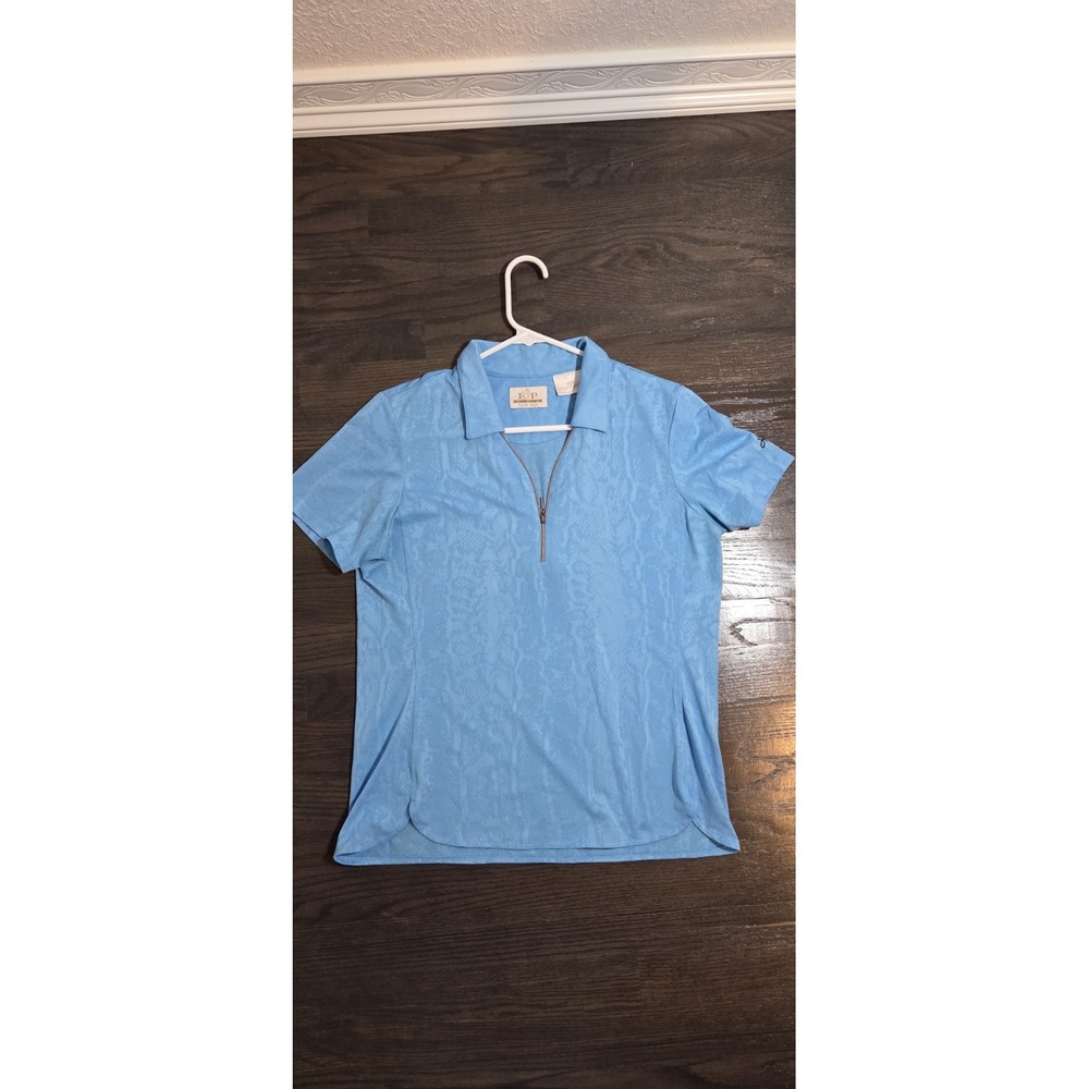 EP Pro Tour Tech Women's Golf Polo Shirt Size Medium Blue